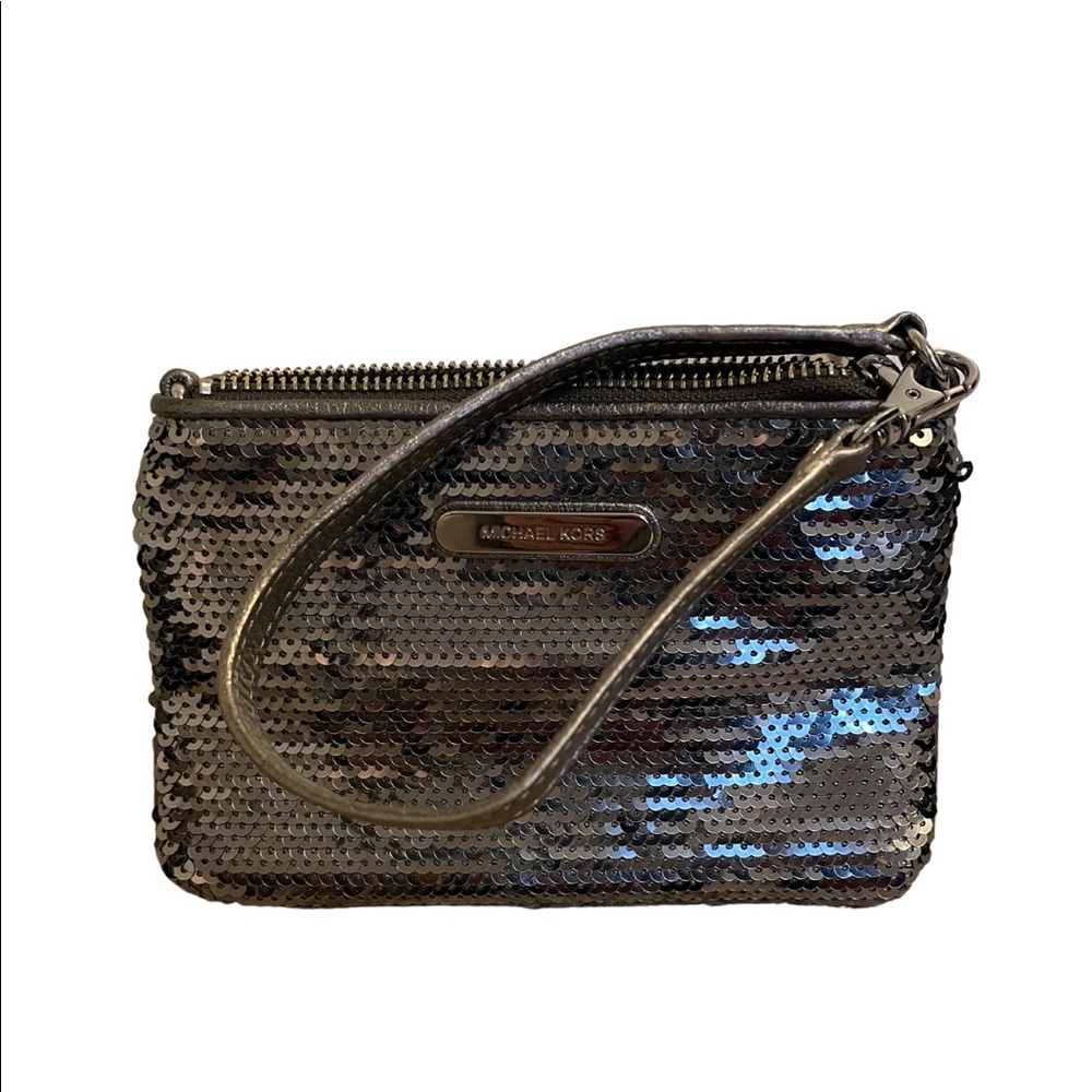 Silver Sequin Michael Kors Clutch - Picture 2 of 3